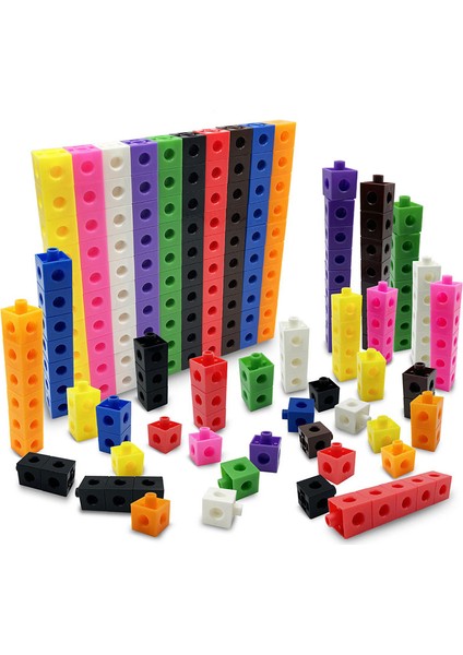B Tarzı Montessori Gökkuşağı Matematik Bağlantı Küpleri Eğitici Oyuncak Kutusunda 10 Renkli Kurdele Gardıropsal Matematik Sayma Yığın Küpleri Oyuncağı (Yurt Dışından) modelleri
