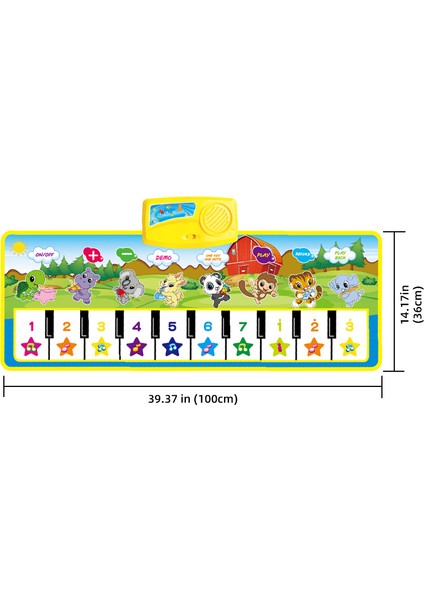 B 100X36CM Stili 7 Tarz Büyük Boy Bebek Müzik Mat Oyuncak Piyano Oyuncak Infantil Müzik Çalma Matı Çocuklar Erken Eğitim Öğrenme Çocuklar Hediye (Yurt Dışından)