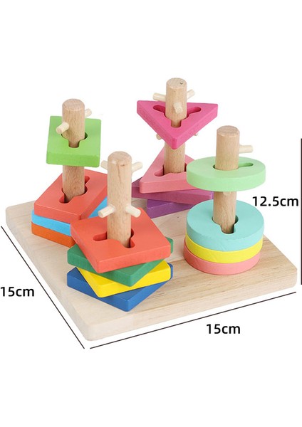 A5 Stili Ahşap Bulmaca Oyuncakları Hafıza Eşleştirme Çubuk Satranç Oyunu Eğlenceli Bulmaca Zeka Oyunu Eğitici Renk Bilişsel Geometrik Şekil Oyuncak Çocuklar Için (Yurt Dışından)