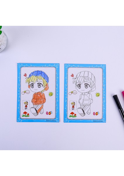 20 Kart Işaretçi Stili Değil Çocuklar Için Dıy Çift Taraflı Boyama Kartları Boyama Oyuncakları Eğitici Oyuncaklar - 9*13CM Gyh (Yurt Dışından)