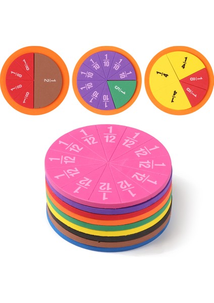 1pc Mühür 09 Stili Eva Yuvarlak Şekilli Kesirler Aracı Montessori Matematik Eğitici Oyuncaklar Matematik Öğrenme Aracı Öğrenci Öğretim Hediyeleri (Yurt Dışından) fiyatları