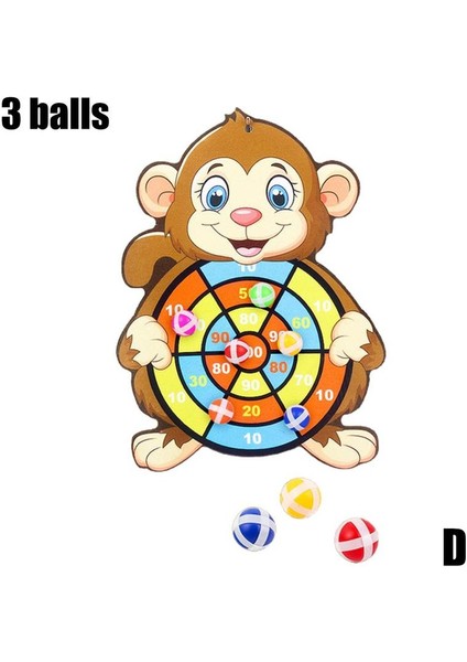 D Stili Çocuklar Hedef Yapışkan Top Atma Dart Tahtası Spor Çocuklar Eğitici Oyunlar ile Dart Top Ebeveyn-Çocuk Etkileşimli Oyuncaklar (Yurt Dışından)