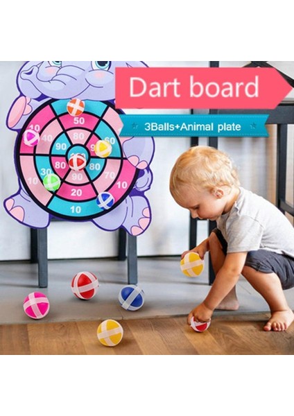 D Stili Çocuklar Hedef Yapışkan Top Atma Dart Tahtası Spor Çocuklar Eğitici Oyunlar ile Dart Top Ebeveyn-Çocuk Etkileşimli Oyuncaklar (Yurt Dışından)