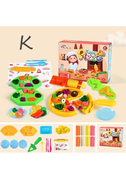 K Tarzı Çocuklar Için Kendin Yap Mutfak Oyun Hamuru Oyuncak Plastikine Set Hamburger Makinesi Yaratıcı Kalıp Kız Hamur Yapımı (Yurt Dışından)