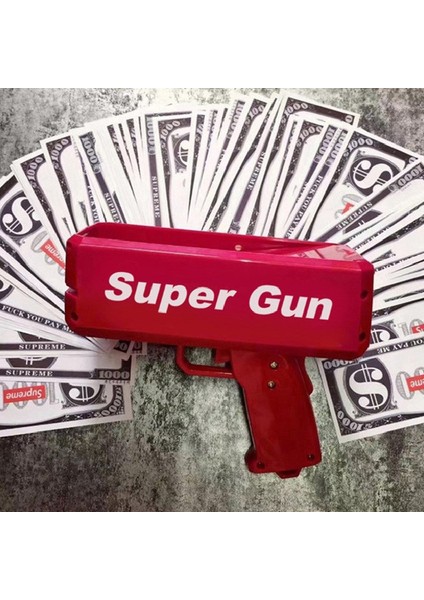 Para Fırlatma Saçma Tabancası Top Supreme Banknot Süper Para Silah Oyuncaklar Parti Oyunu