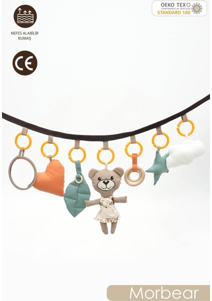 7'li Yenidoğan Oyuncak Seti,hışırtılı,vikvikli Asılı Oyuncak,seyahat Oyuncağı,morbear Girl Kapiçino