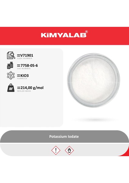 Potasyum İyodat 50G - Potassium İodate ( Cas No : 7758-05-6 )
