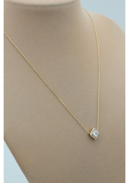 Stil Incisi/xupıng Jewelry Baget Kare Zirkon Taşlı Kolye modelleri