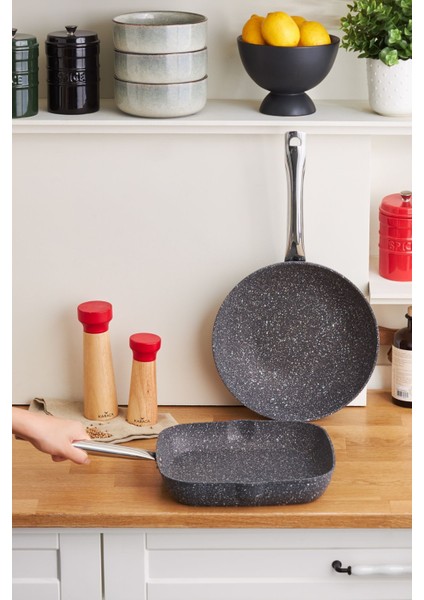 Biogranit Navy Stone Wok Grill Set