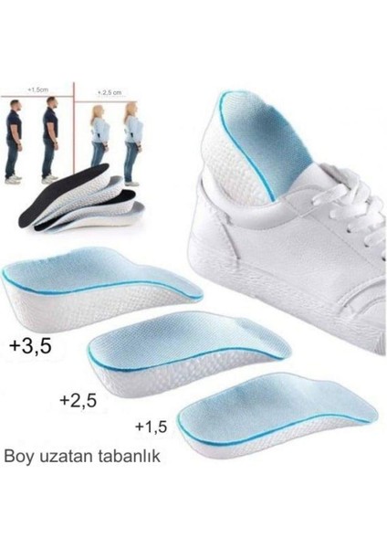 Erkek Topuk Yükseltici Ayakkabı Içi Boy Yükseltici 2.5cm Yüksek Boy Uzatıcı Tabanlık fırsatları