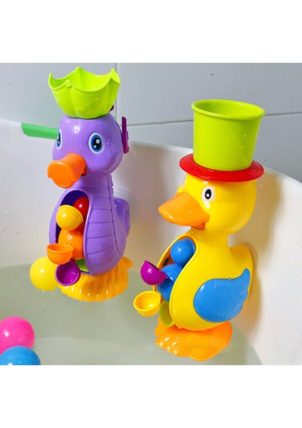 B Denizatı Stili Çocuk Duş Banyo Oyuncakları Sevimli Sarı Ördek Su Çarkı Fil Oyuncak Bebek Musluk Banyo Sprey Aracı Daldırma Oyuncağı (Yurt Dışından)