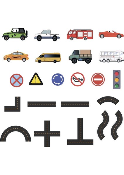 Banyo OYUNCAKLARI140 Tarzı Bebek Oyuncakları Esnek Yol Parça Araba Yapış Banyo Oyuncak Banyo Küveti Yumuşak Eva Yapışkan Erken Eğitim Kendi Yapıştır Puzzle Oyuncaklar (Yurt Dışından)