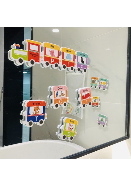 Okyanus Tarzı Bebek Oyuncak Esnek Yol Parça Araba Tren Banyo Oyuncak Çocuklar Banyo Küveti Yumuşak Eva Yapışkan Erken Eğitim Dıy Sticker Bulmaca Oyuncakları (Yurt Dışından)