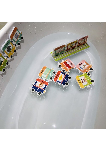 Okyanus Tarzı Bebek Oyuncak Esnek Yol Parça Araba Tren Banyo Oyuncak Çocuklar Banyo Küveti Yumuşak Eva Yapışkan Erken Eğitim Dıy Sticker Bulmaca Oyuncakları (Yurt Dışından)