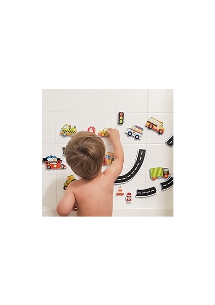 Okyanus Tarzı Bebek Oyuncak Esnek Yol Parça Araba Tren Banyo Oyuncak Çocuklar Banyo Küveti Yumuşak Eva Yapışkan Erken Eğitim Dıy Sticker Bulmaca Oyuncakları (Yurt Dışından)