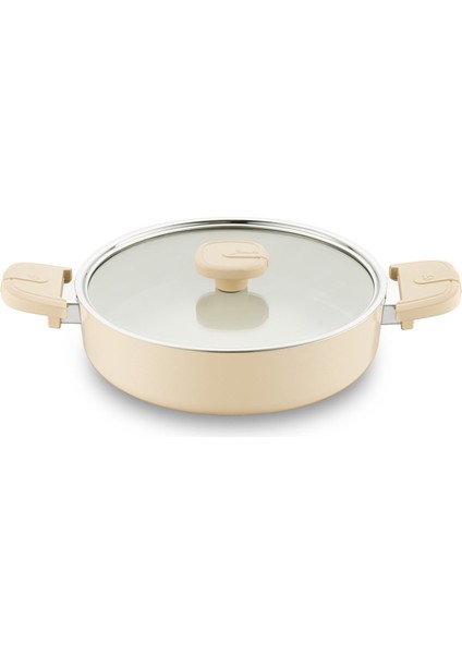 Swiss Crystal Dark Cream 7 Parça Tencere Seti