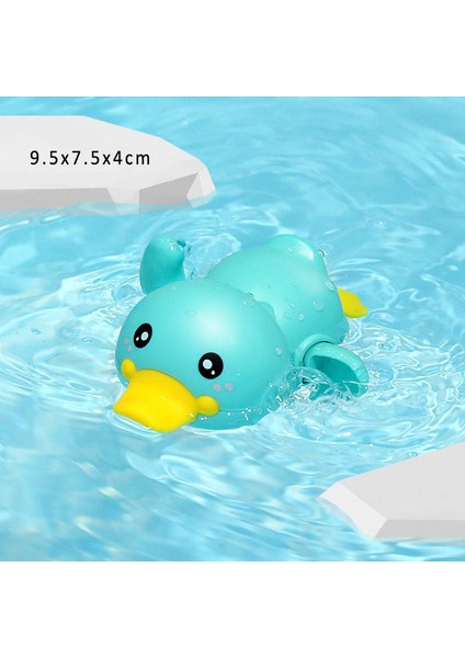 Yeşil Stil Yaz Bebek Banyo Duş Oyuncakları, Yüzen Komik Ördek Çocuk Yüzme Oyunu, Saat Mekanik Oyuncaklar Bebek Hediye Için Banyo Oyuncakları (Yurt Dışından)