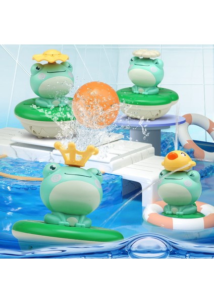 Mavi Stil Banyo Oyuncakları Su Püskürtmeli Elektrikli Sevimli Kurbağa Yüzen Dönme Bebek Oyuncakları Duş Oyunu Çocuklar Için (Yurt Dışından) fiyatları