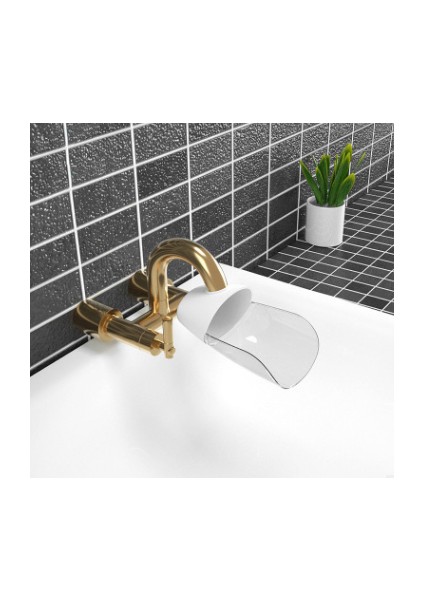 M Tarzı Çocuklara Yönelik Silikon Bebek Banyo Oyuncakları Musluk Uzatıcı Çocuklar El Yıkama Uzatıcısı Banyo Lavabo Kauçuk Su Ulaşım Musluk Lavabo (Yurt Dışından)
