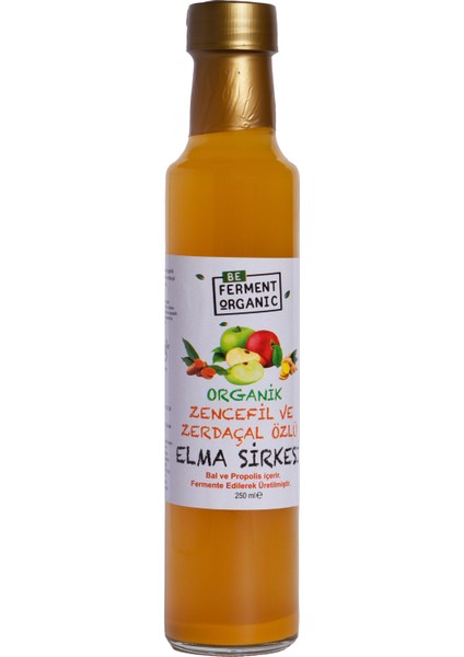 Zerdeçal ve Zencefil Özlü Elma Sirkesi (250 ml )