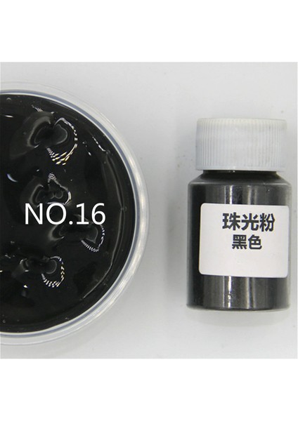 No.16 Tarzı Doğal Mika Mineral El Yapımı Sabun Renkli Parlak Toz Pigment Mika Tırnak Simi Inci Tozu Epoksi Pigment (Yurt Dışından)