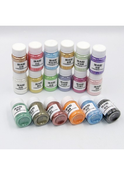 No.16 Tarzı Doğal Mika Mineral El Yapımı Sabun Renkli Parlak Toz Pigment Mika Tırnak Simi Inci Tozu Epoksi Pigment (Yurt Dışından)