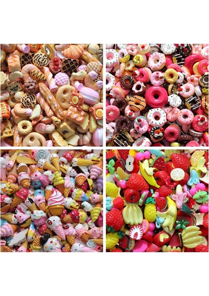 No.14 Tarzı Telefon Kılıfı Süsleme Için Mini Reçine Şeker Donut Aksesuarı Mini Reçine Pasta Meyve Şeker Çikolata (Yurt Dışından) indirimleri