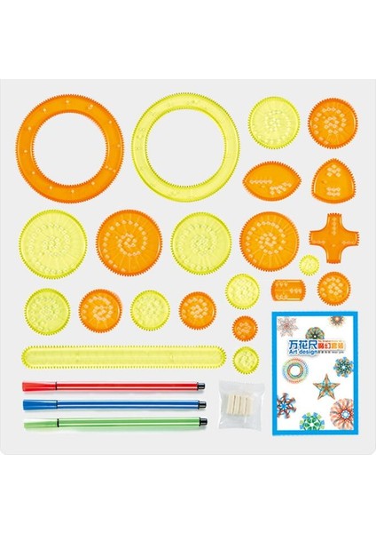 20 32K Ggh Stili Çocuklar Için Oyuncak Dişli Tekerlekler Çizim ve Boyama Seti Eğitici Oyuncak Spirographs Gyh (Yurt Dışından)