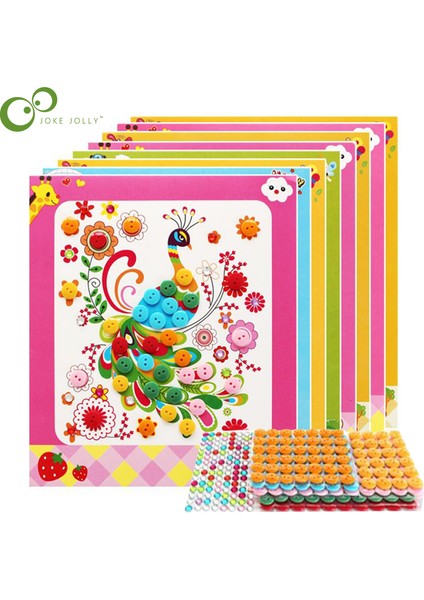 Çocuk Rastgele 8NKH1ZS Stili 8 Parça Çocuk Kendin Yap Düğme Stickerları Çizim Oyuncakları El Yapımı Okul Sanat Sınıfı Boyama Çizim El Sanatları Çocuklar Erken Eğitim Gyh (Yurt Dışından) fırsatları
