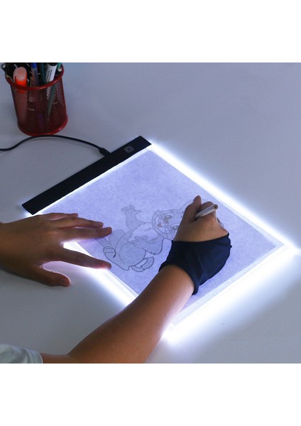 Siyah LCD Çizim Tahtası Stili Çocuklar Için Eğitici Oyunlar Için A5 Boyutlu 3 Seviyeli Aydınlatmalı Çizim Tahtası Oyuncakları - Çizim Kopya Tahtası (Yurt Dışından)
