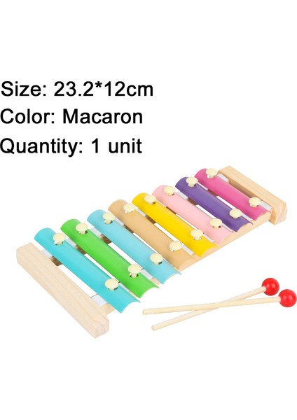 Macaron Ksilofon Stili Montessori Eğitici Oyuncak Ahşap Müzikal Enstrüman Oyuncak Xylophone Bebek Çıngırak Çocuklar Çocuklar Bebek Müzik Oyuncakları (Yurt Dışından)