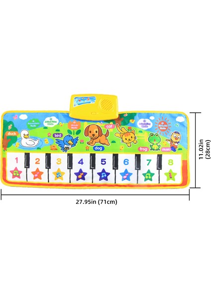 71X28 Cm'lik Bir Stil 7 Tarz Büyük Boy Bebek Müzik Mat Oyuncak Piyano Oyuncak Infantil Müzik Çalma Matı Çocuklar Erken Eğitim Öğrenme Çocuklar Hediye (Yurt Dışından)