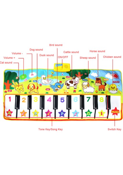 71X28 Cm'lik Bir Stil 7 Tarz Büyük Boy Bebek Müzik Mat Oyuncak Piyano Oyuncak Infantil Müzik Çalma Matı Çocuklar Erken Eğitim Öğrenme Çocuklar Hediye (Yurt Dışından) modelleri
