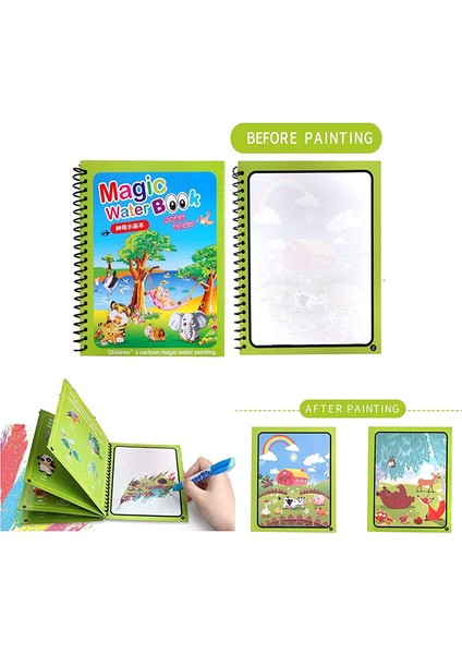 Sayılar Stili Hayvanat Bahçesi Prenses Sihirli Su Çizim Kitabı Boyama Denizkızı Karikatür Doodle Sihirli Kalem Çizim Tahtası Oyuncak Çocuklar Hediye (Yurt Dışından)