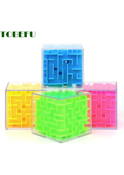 Sarı 7.5cm Stili Tobefu 3D Labirent Büyüsü Küp Şeffaf Altı Yüzlü Bulmaca Hız Küpü Yuvarlanan Top Oyunu Cubos Labirent Oyuncaklar Çocuklar Için Eğitici (Yurt Dışından)