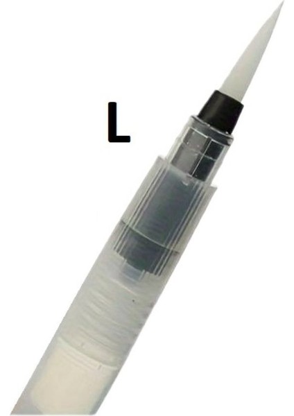Fırça Uçlu, Brush Pen, Suluboya Fırçaları, Su ve Mürekkep Hazneli Fırça Kalem-L Beden