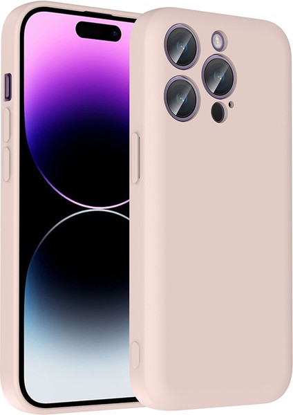 Apple iPhone 14 Pro Max Kılıf Kamera Korumalı Kartlık Hazneli App Vitra Kapak - Mürdüm