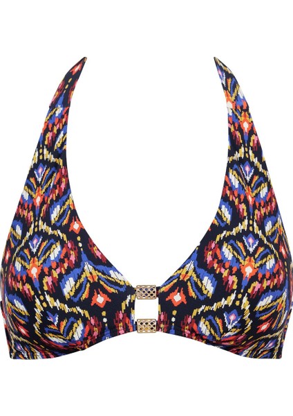 Sunkissed Allure Üçgen Bikini Üstü, Ikat Desenli, Çıkarılabilir Kuplu, Geri Dönüşümlü