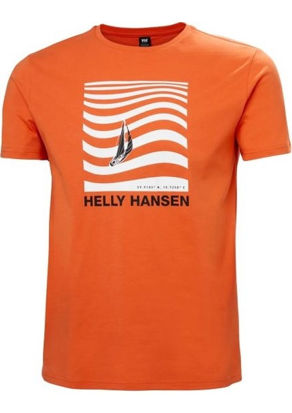 shoreline 3.0 erkek turuncu t-shirt hha.54601