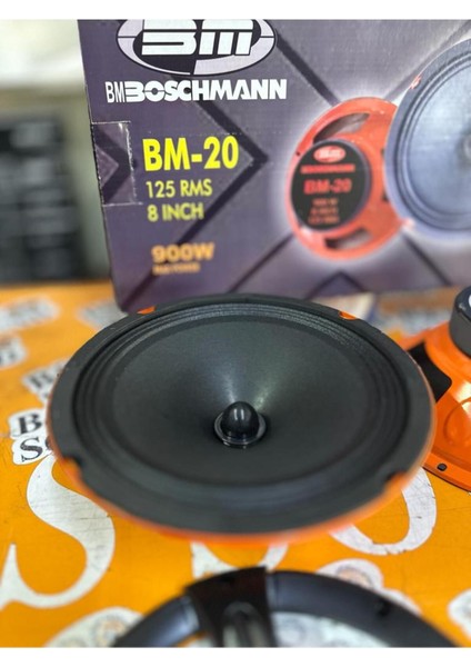 Boşman 20 cm Mermi Göbek 1 Takım 2 Adet Midrange 900 Wat 125 Rms modelleri