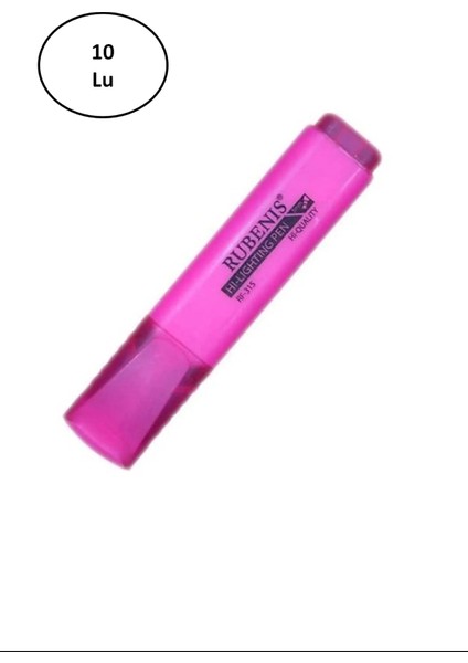 Fosforlu Kalem Rubenis M 315 Pembe 10'lu