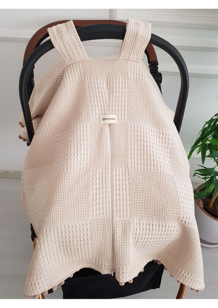 Waffle Pikeli Fermuarlı Bebek Puset Örtüsü fiyatları