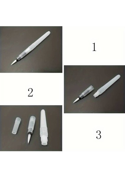 Fırça Uçlu, Brush Pen, Suluboya Fırçaları, Su ve Mürekkep Hazneli Fırça Kalem-S Beden