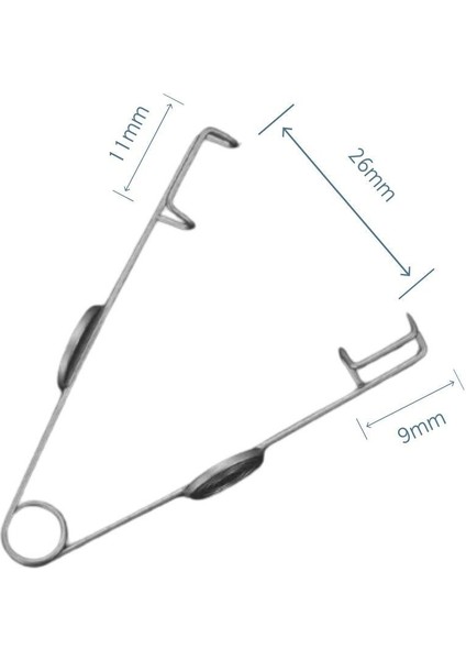 Mikroturcu Oftalmik Spekulum Tel Göz Açıcı Eğri 26MM Açıklık 9-11MM Oftalmolojik Cerrahi Eğitim Materyali