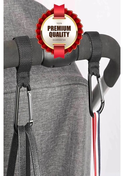 Morport Lüx 2 Adet Puset Kancası Çanta Asma Aparatı Bebek Arabası Askı Aparatı