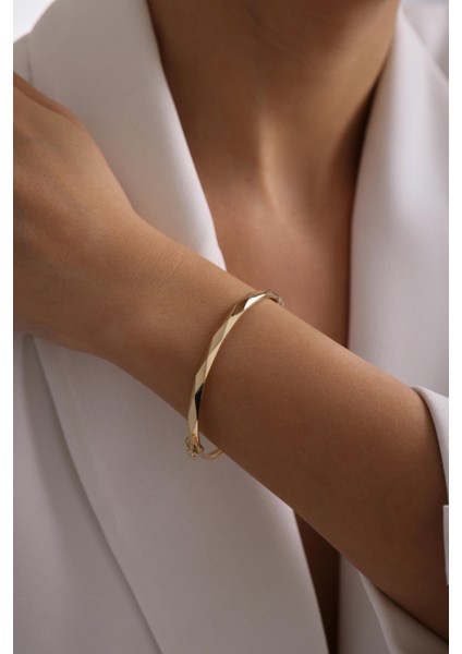 14 Ayar Desenli Kelepçe Altın Bilezik fiyatları