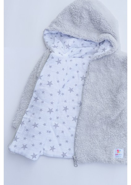 Kız Erkek Bebek ve Çocuk Müslin Astarlı Fermuarlı Peluş Mont modelleri