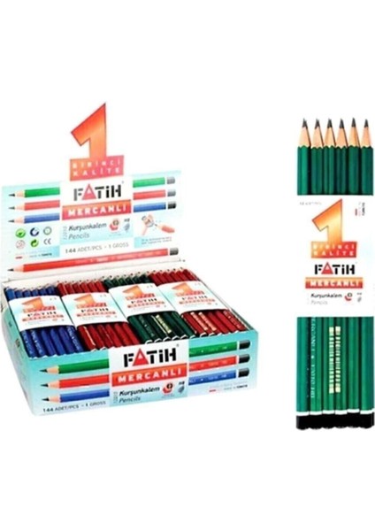 Faber Castell Kaliteli Karışık 12'li Kurşun Kalem Faber+Adel+Bic+Fatih Karisik modelleri