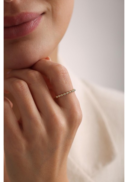 14 Ayar Top Top Yarımtur Altın Yüzük fiyatları