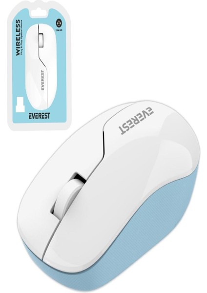 USB Kablosuz Mouse Beyaz Mavi SMW-973